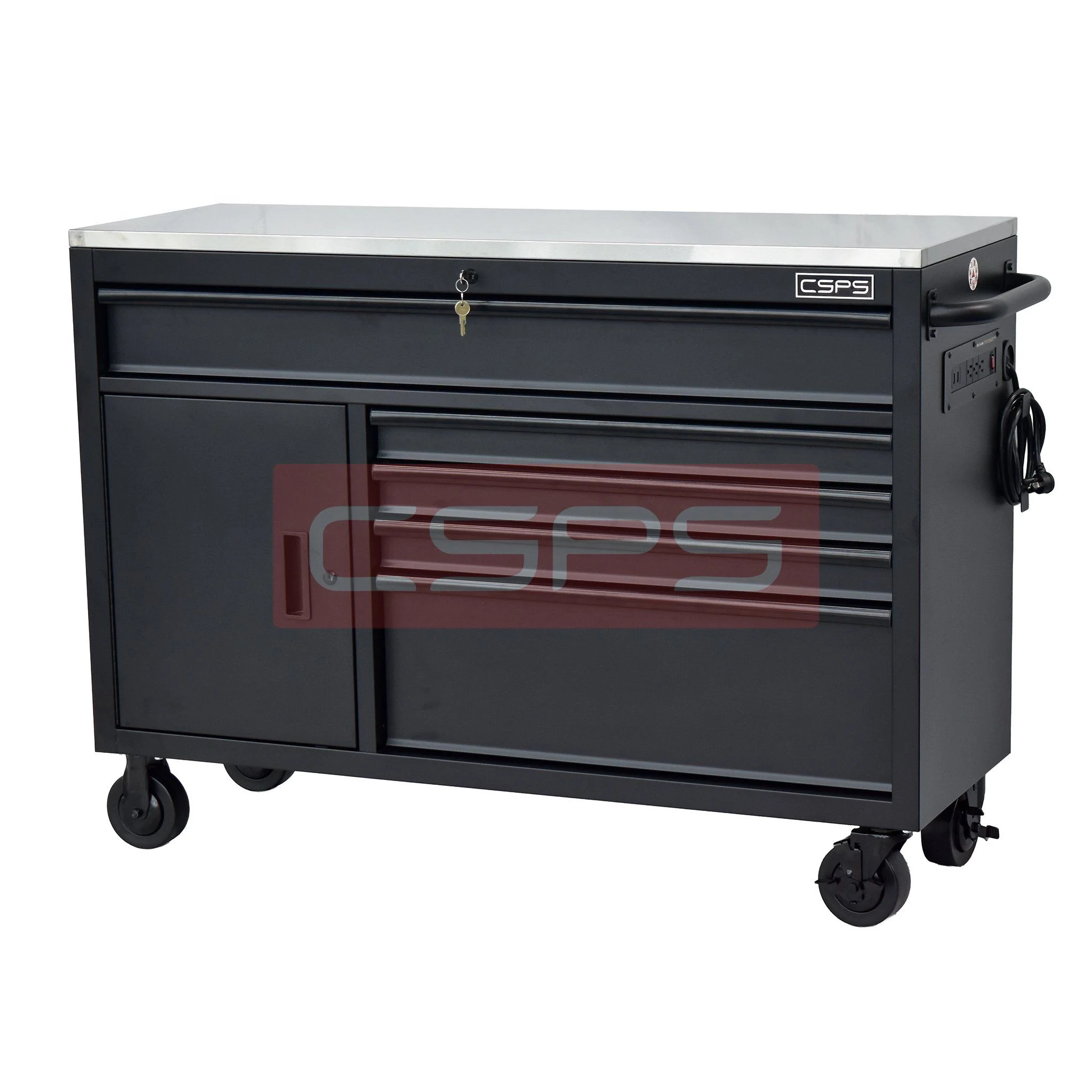 Tủ dụng cụ CSPS 132cm - 05 hộc kéo màu đen , trắng VNTC13205BB2M , VNTC13205BJ4M