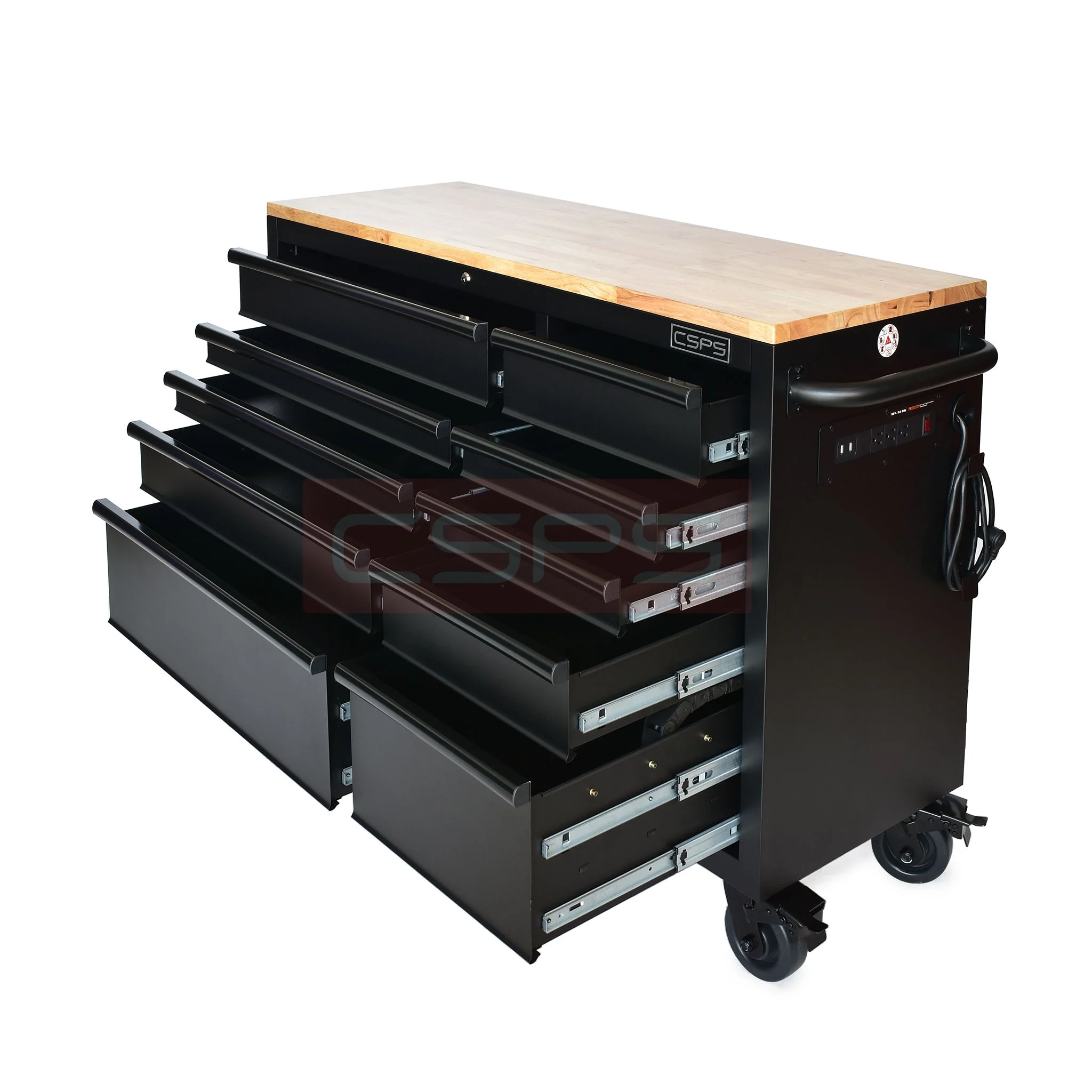 Tủ dụng cụ CSPS 132cm - 10 hộc kéo tay cầm vàng đen trắng model VNTC13210BB3M,VNTC13210BB5M,VNTC13210BB4M