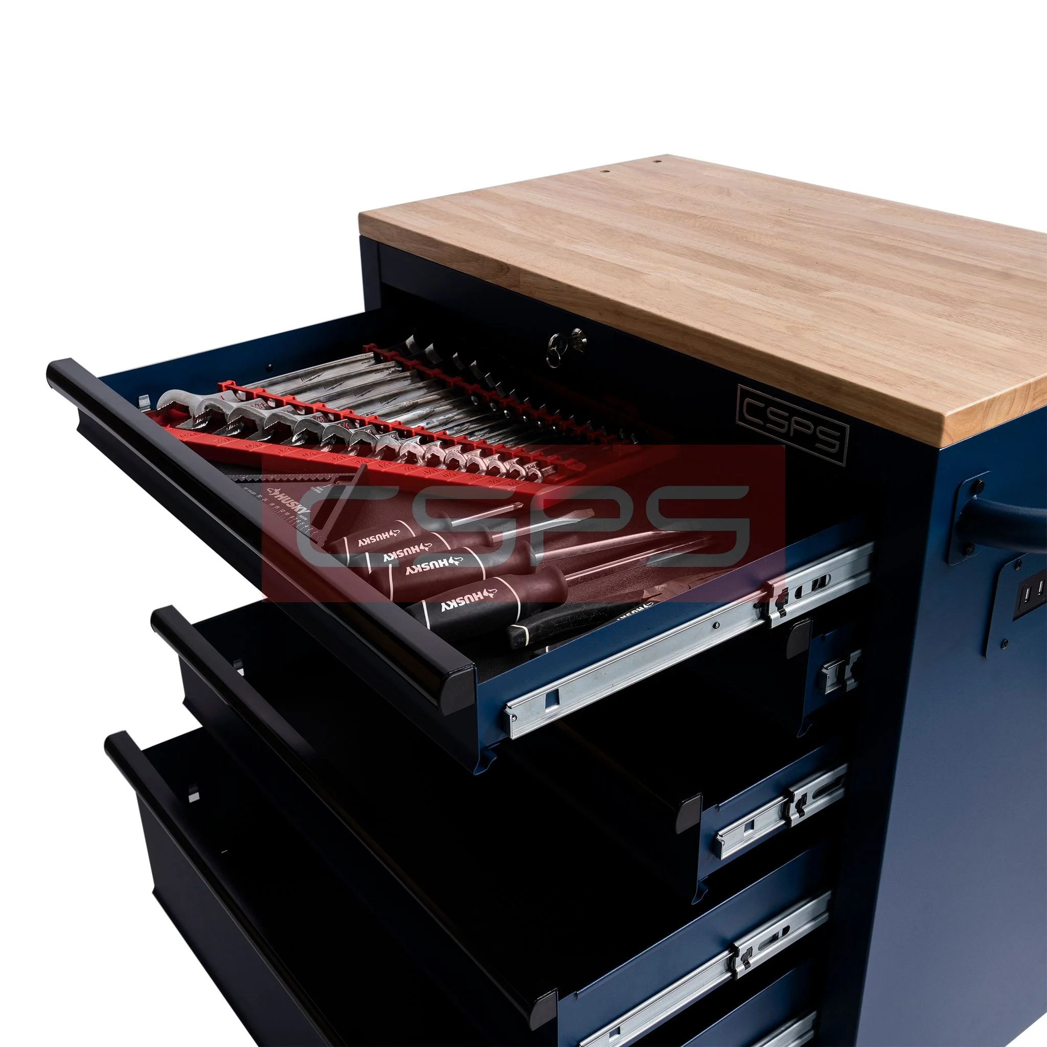 Tủ dụng cụ CSPS 76cm - 05 hộc kéo không nâng hạ màu đen, xanh VNTC07605BB1M, VNTC07605BL1M