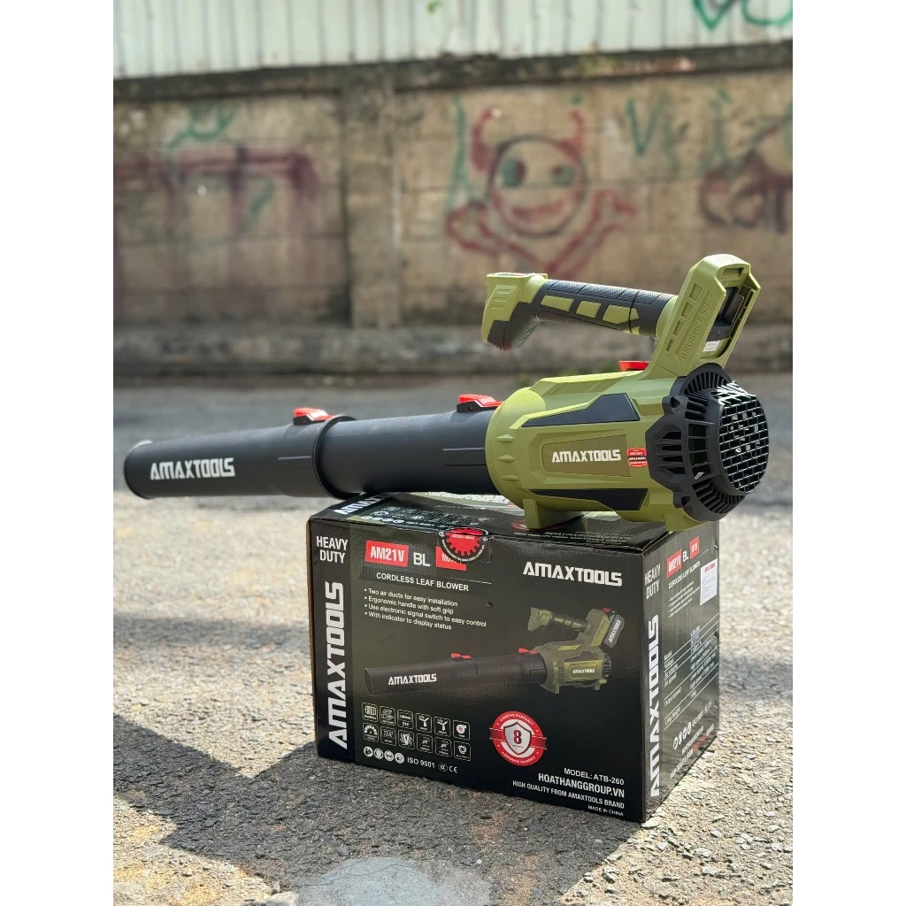 Máy Thổi Bụi, Thổi Lá Pin AMAXTOOLS ATB260-SM | Hệ 21V Chân Pin Phổ Thông | Động Cơ Turbo Siêu Mạnh (chưa pin sạc)1