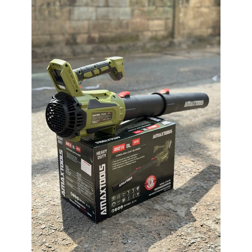 Máy Thổi Bụi, Thổi Lá Pin AMAXTOOLS ATB260-SM | Hệ 21V Chân Pin Phổ Thông | Động Cơ Turbo Siêu Mạnh (chưa pin sạc)