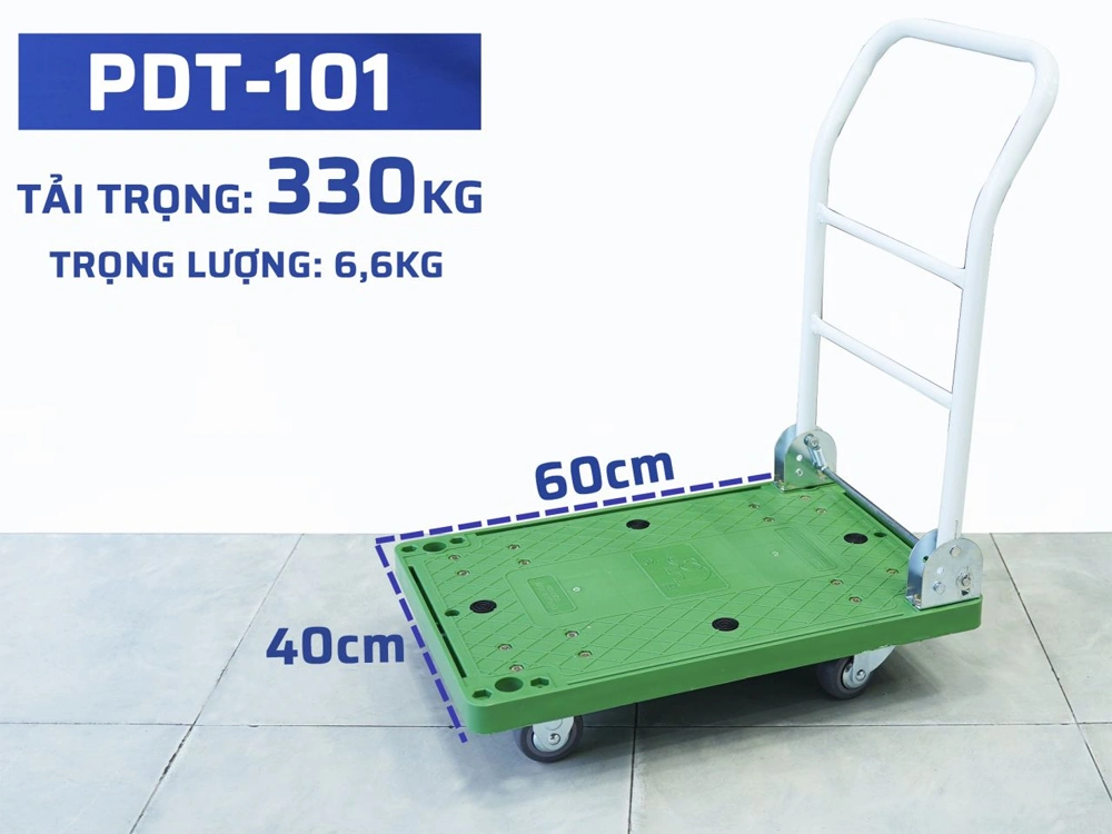 Xe Đẩy Hàng 4 Bánh Hàn Quốc Tải Trọng 330Kg JoongWon PDT-101 Chính Hãng