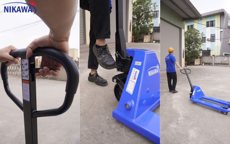 Xe Nâng Tay 2.5 Tấn Nikawa WFA-XNCR250 Càng Rộng 685mm, Dài 1220mm, Bảo Hành 12 Tháng