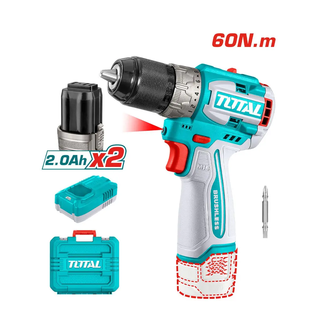 Máy Khoan động Lực Dùng Pin 16V Total TIDLI16682 (2 Pin 2.0Ah, 1 Sạc)