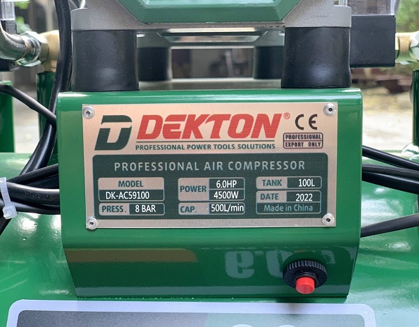 Máy Nén Khí Không Dầu Thể Tích 100 Lít DEKTON DK-AC59100