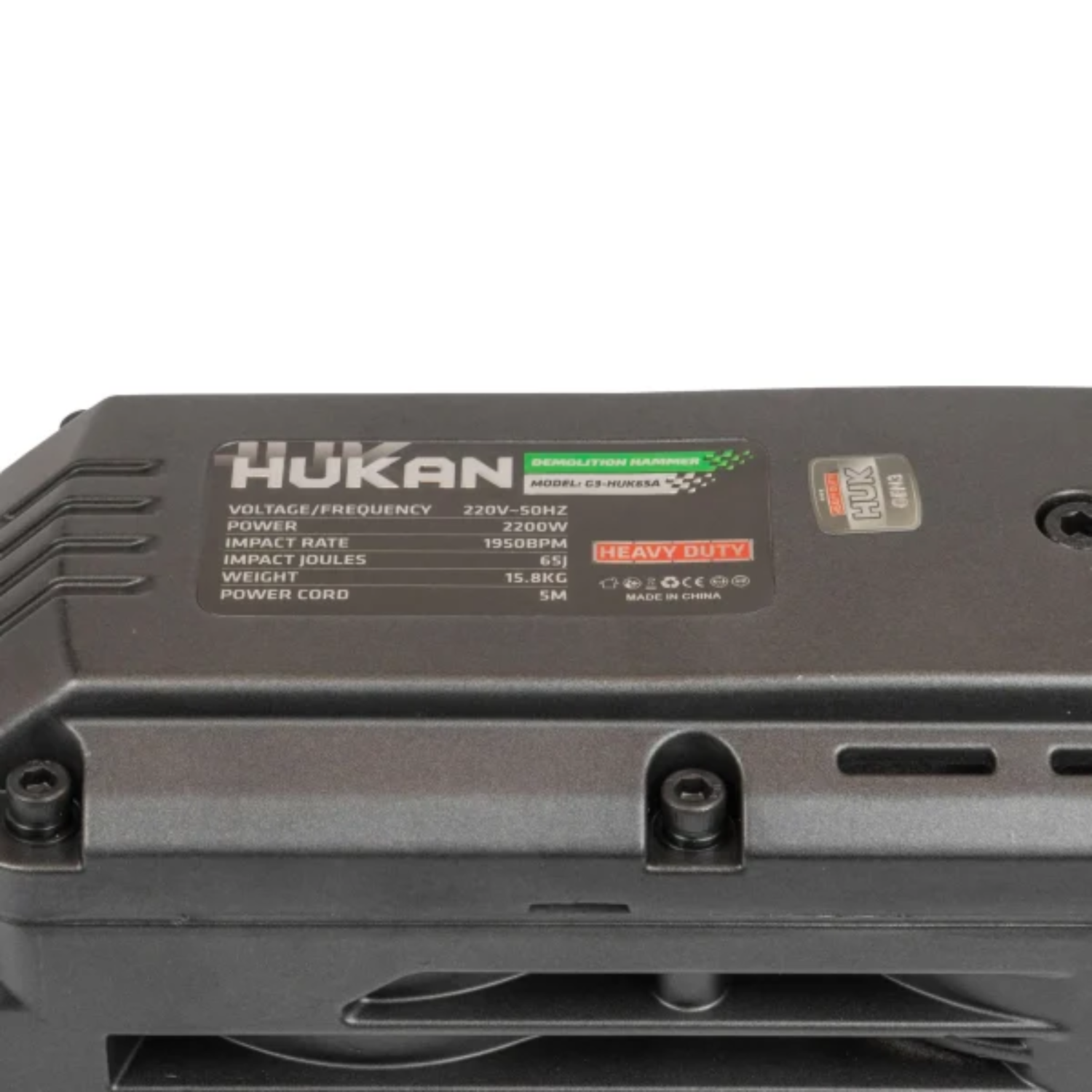 Máy đục Bê Tông điện G3-HUK65A, Công Suất 2200W, Tốc độ đập 1950 BPM