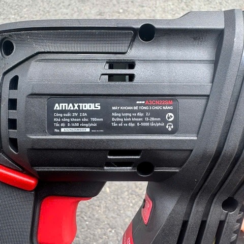 Máy Khoan Đục Bê Tông Pin 21V Amaxtools A3CN22SM