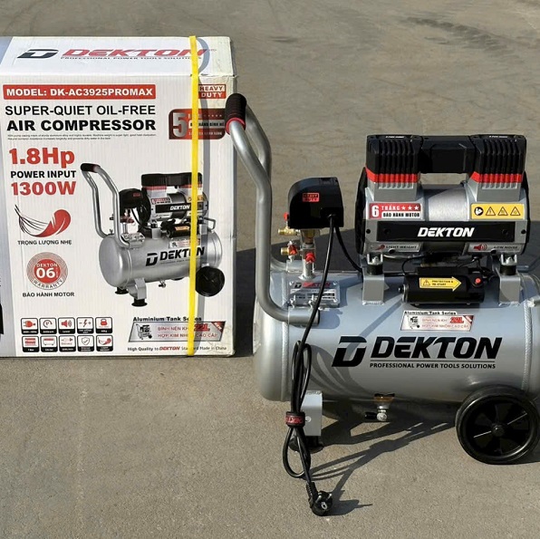 Máy Nén Khí Không Dầu Dekton DK-AC3925PROMAX 22L Bình Nhôm