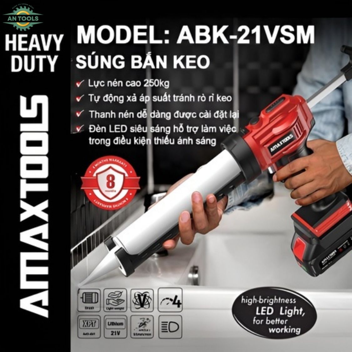 Máy Bắn Keo Amaxtools ABK-21VSM