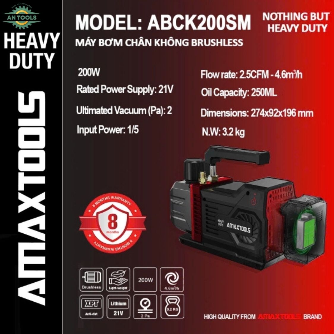 Máy Hút Chân Không Amaxtools ABCK200SM