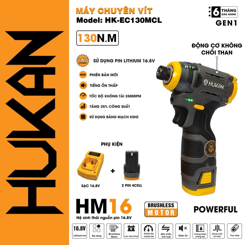 Máy Chuyên Vít Búa 4Cell HK-EC130MCL
