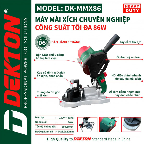 Máy Mài Xích Dekton DK-MMX86 - Tốc độ 5000 Vòng/phút