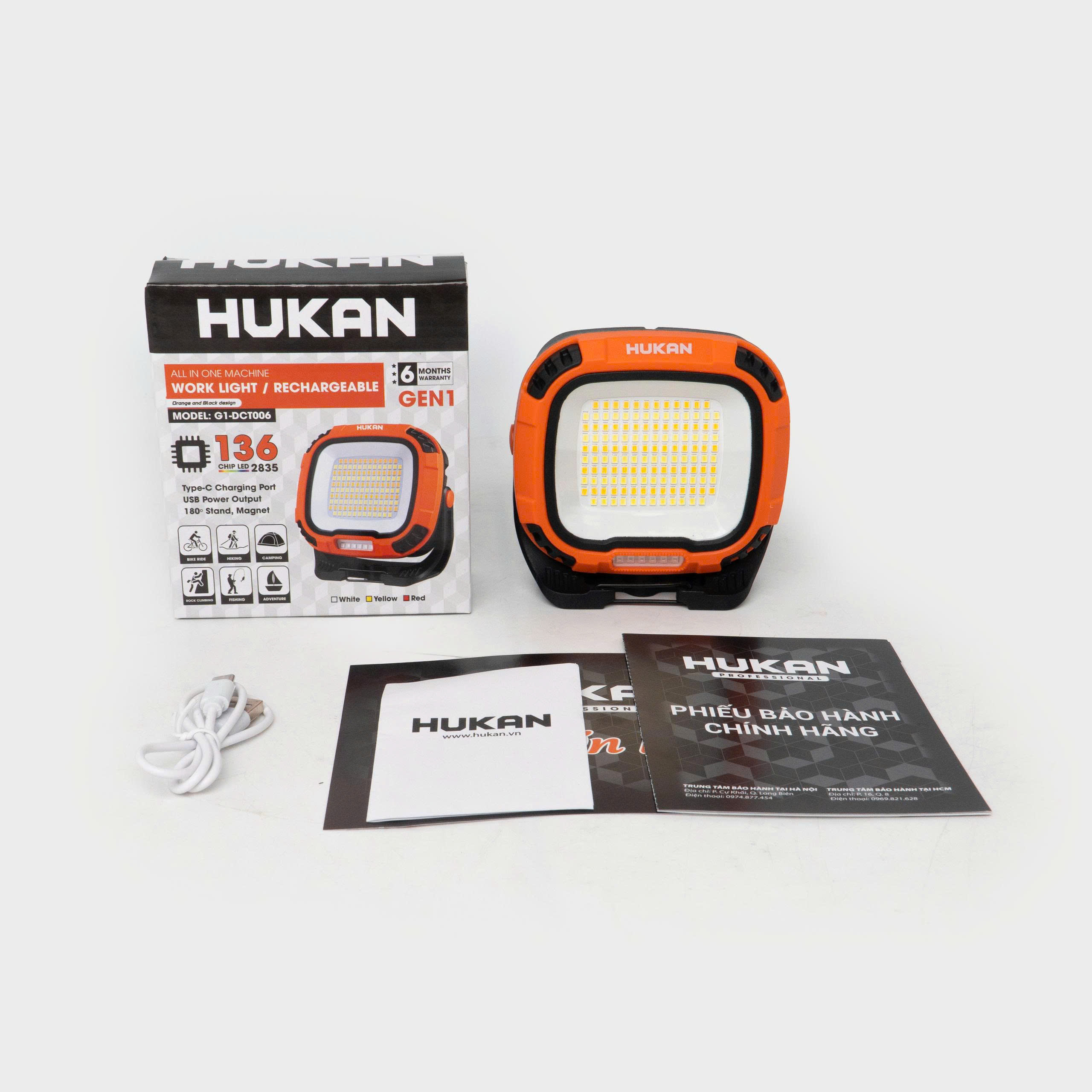 Đèn Led Hukan Làm Việc Sạc Lại Mini (GEN 1) G1-DCT006