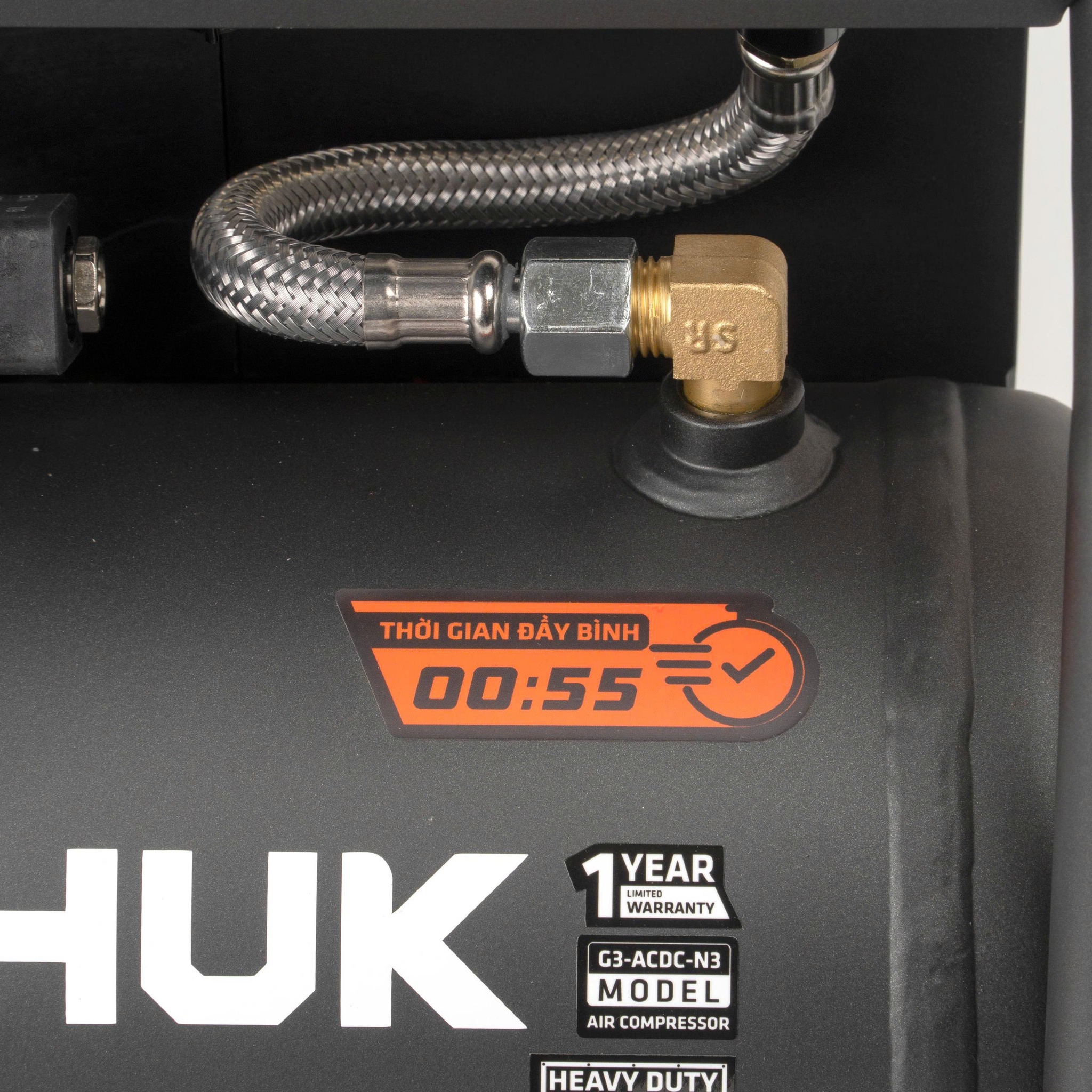 Máy Nén Khí Không Dầu 350W Hukan G3-ACDC-N3, Dùng Pin Và điện