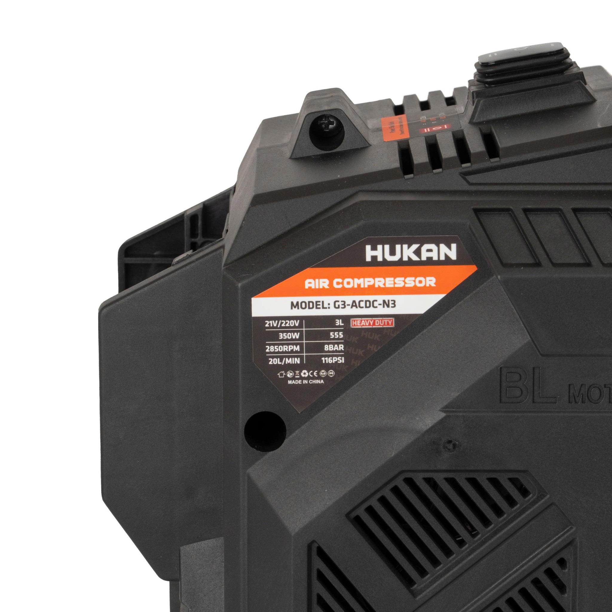 Máy Nén Khí Không Dầu 350W Hukan G3-ACDC-N3, Dùng Pin Và điện