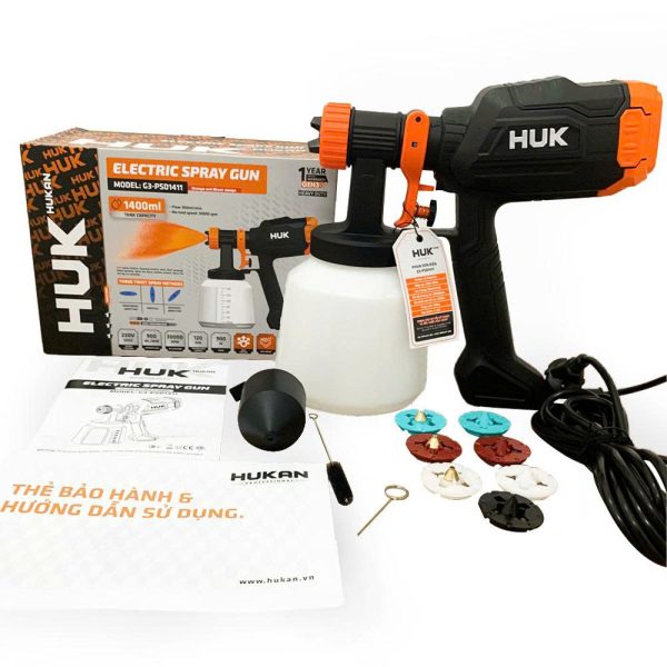 Máy Phun Sơn điện GEN 3 Hukan G3-PSD1411, Công Suất 900W, Dung Tích 1400ml