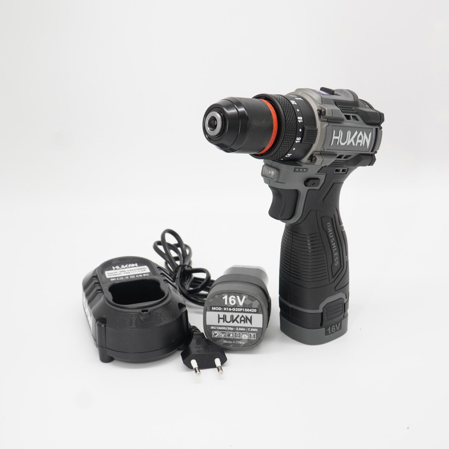 Máy Khoan Pin 10MM (có Khoá Trục) HUKAN H16-G2CD1612