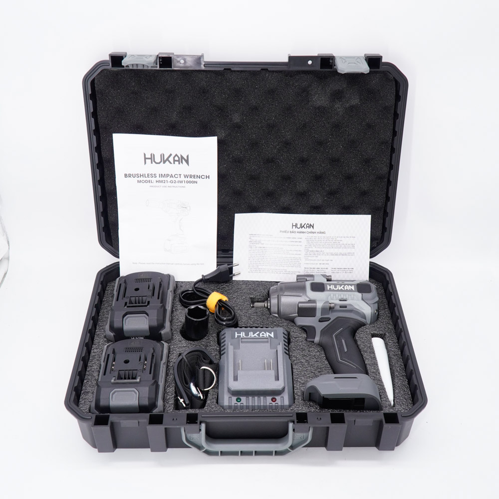 Máy Siết Bulong 1000Nm Pin 21V GEN 2 HUKAN HM21-G2-IW1000N | AN TOOLS