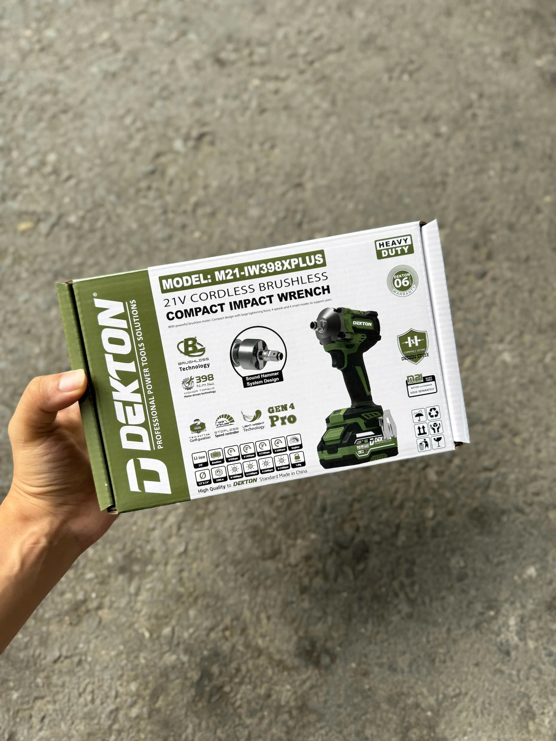 Máy Siết Bulong Pin Dekton M21-IW398XPLUS Chính Hãng 398Nm