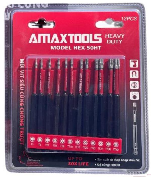 Bộ Mũi Hoa Thị , Amaxtools, HEX-50HT - Hàng Chính Hãng