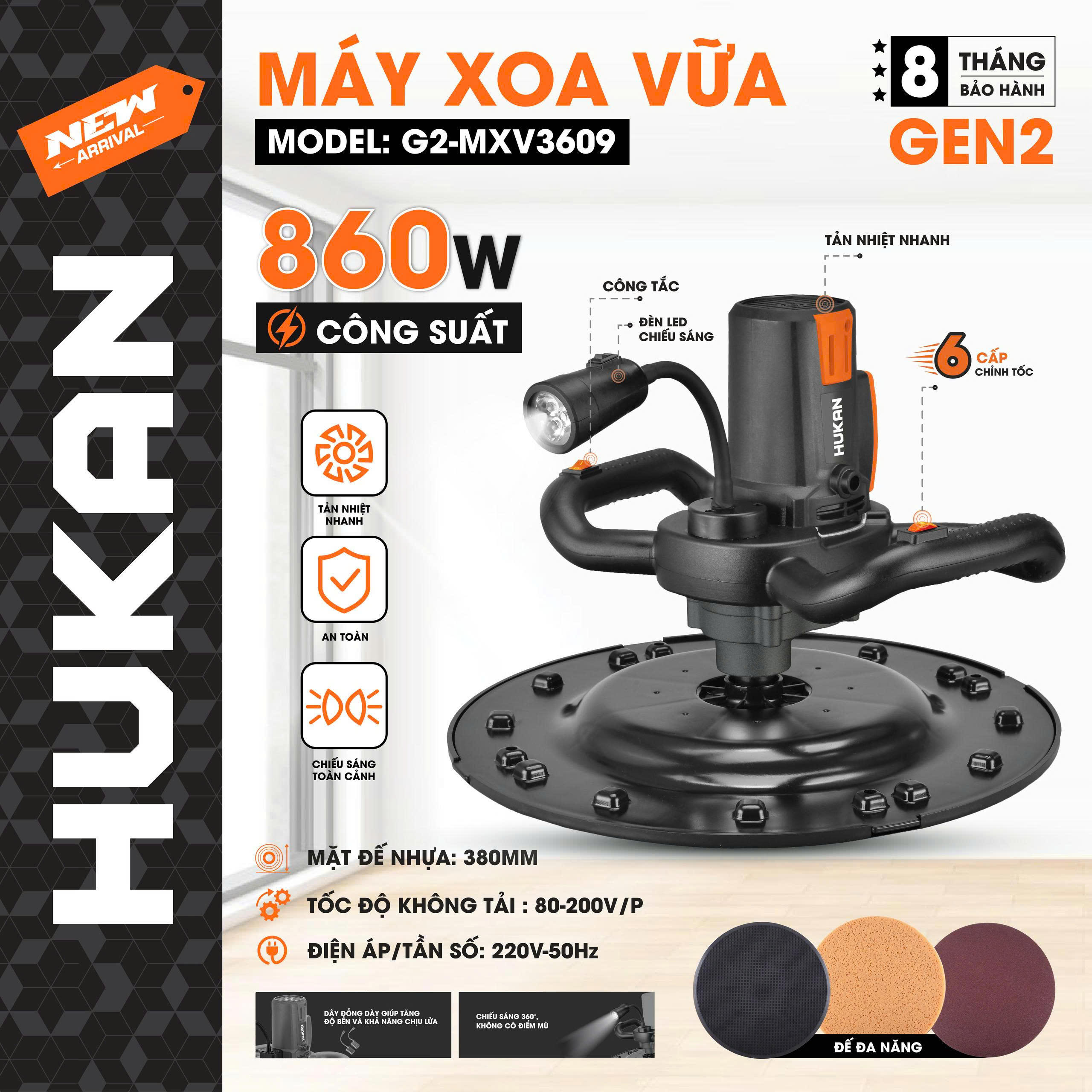 Máy Xoa Vữa (GEN 2) G2-MXV3609