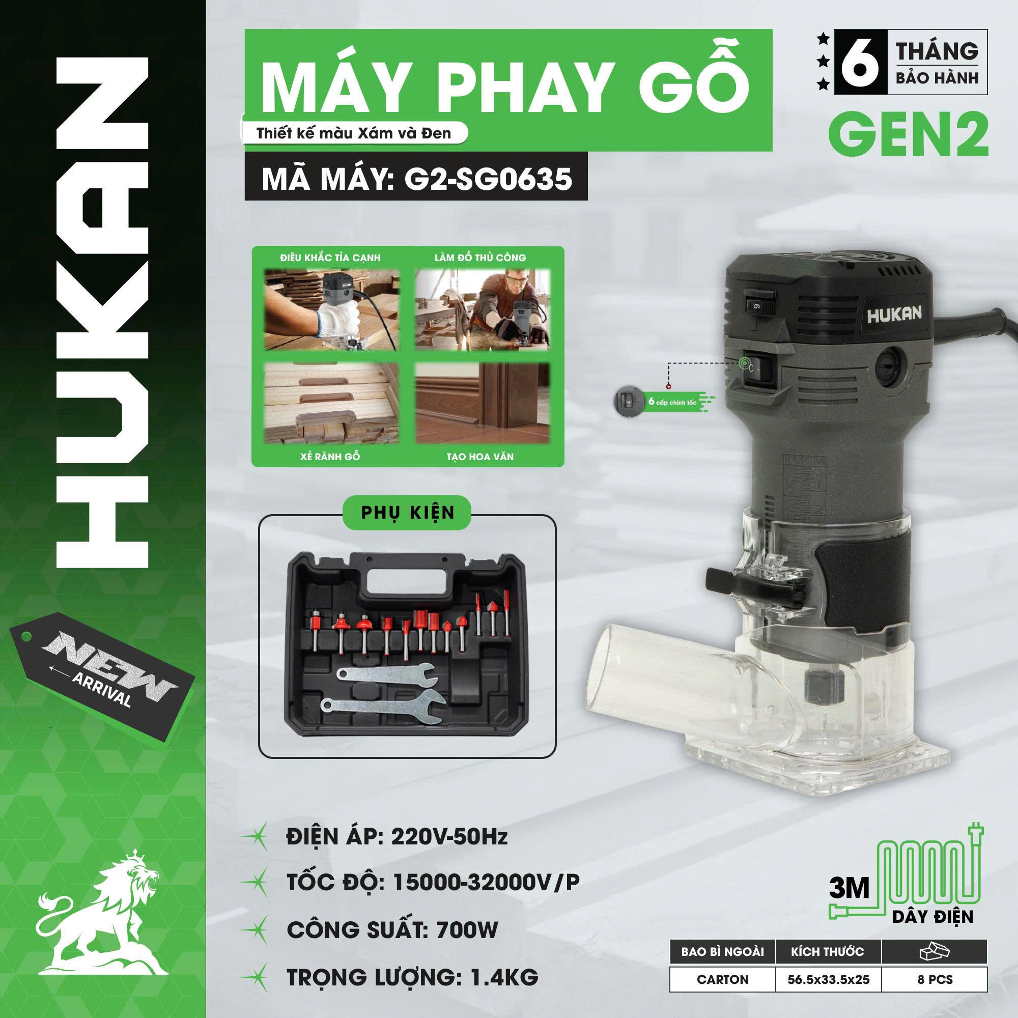 Máy Phay Gỗ (GEN 2) G2-SG0635