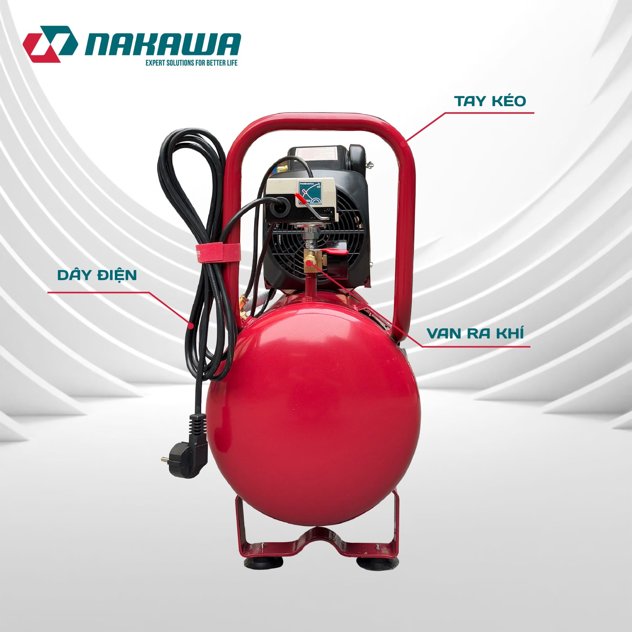 Máy Nén Khí Có Dầu 55L Nakawa NK55PRO, Công Suất 3.8HP, Bảo Hành 9 Tháng Chính Hãng