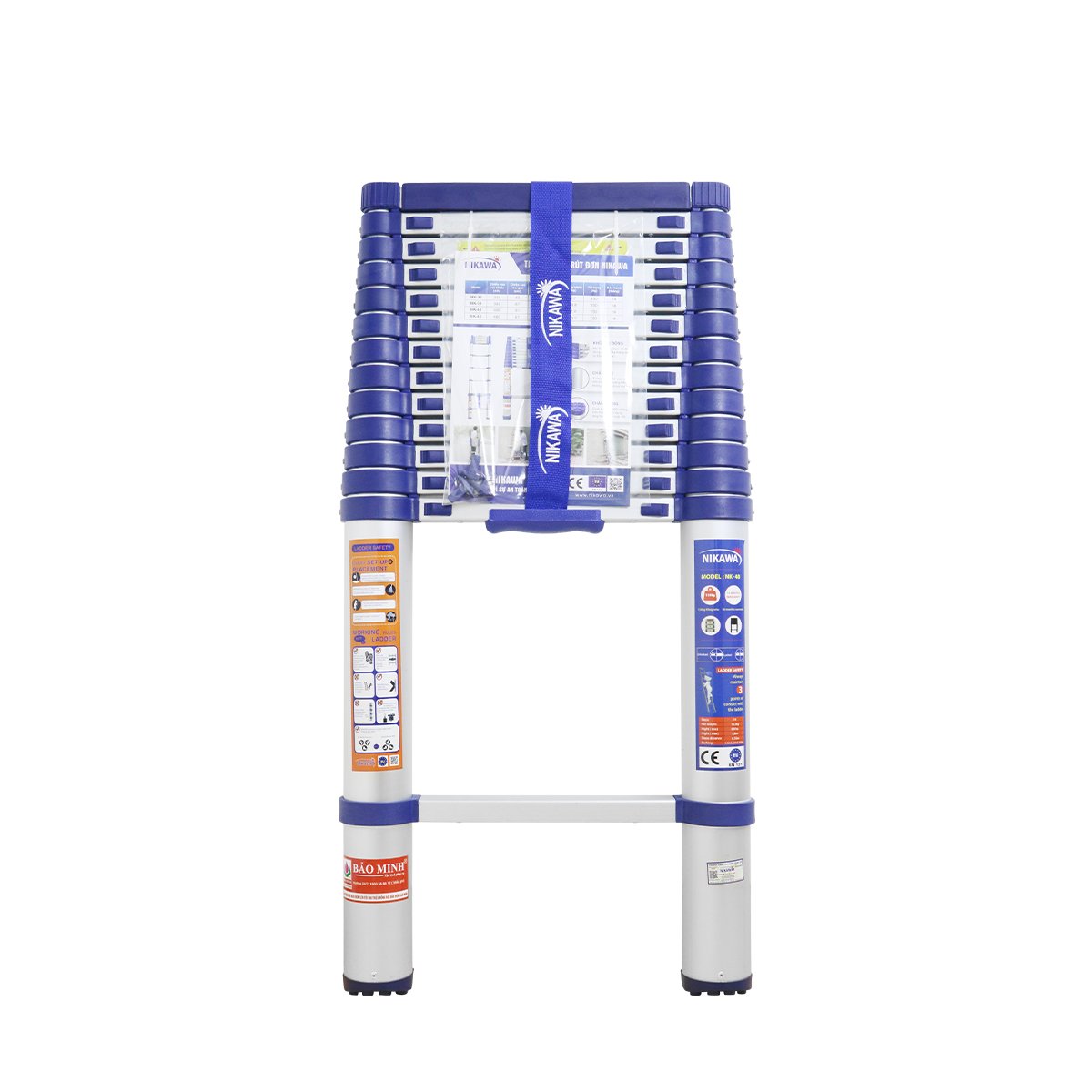 Thang Nhôm Rút Đơn 4m8 Nikawa NK-48 Tải Trọng 150Kg