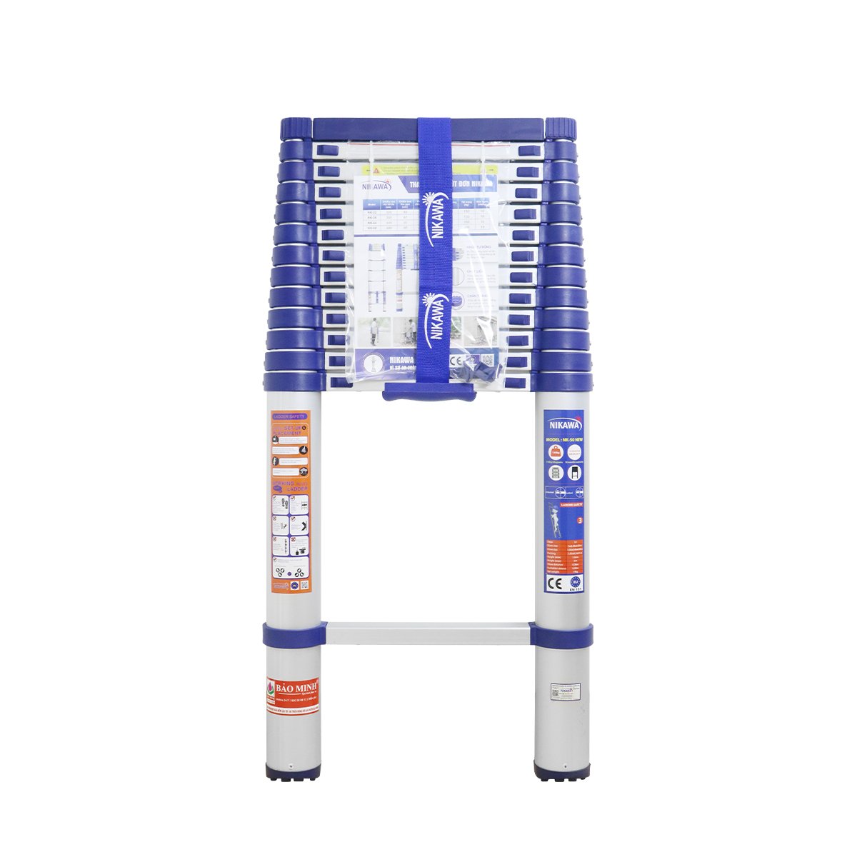 Thang Nhôm Rút Đơn 5m Nikawa NK-50 Tải Trọng 150Kg
