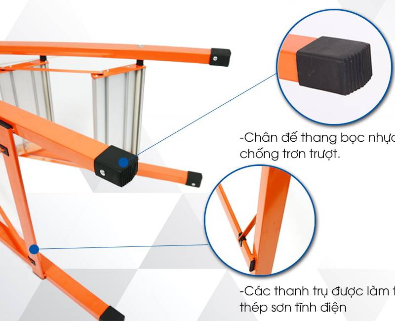 Thang Ghế Gia Đình Khung Thép 4 Bậc Cao 1.34m Nikawa NKS-04