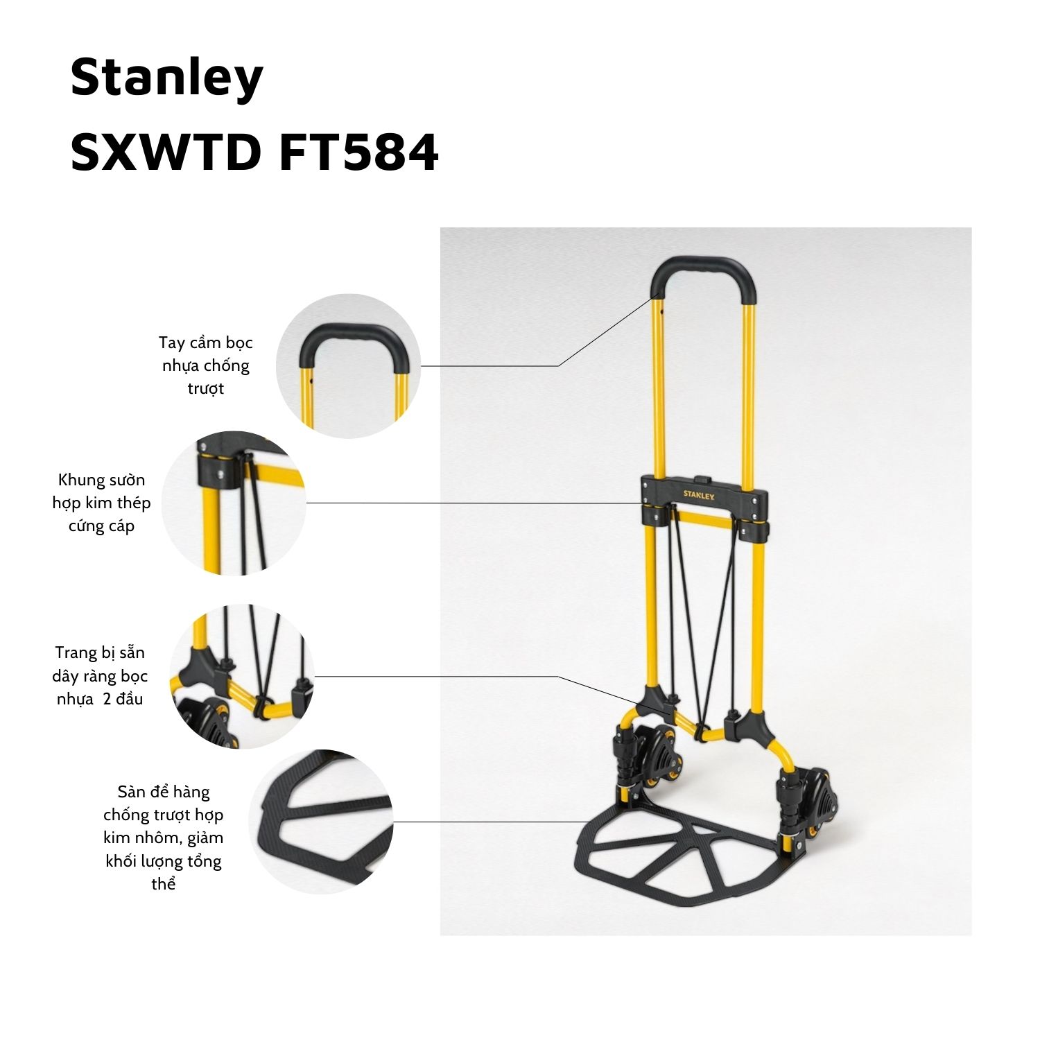 Xe đẩy Hàng Gấp Gọn Leo Cầu Thang Stanley SXWTD FT584