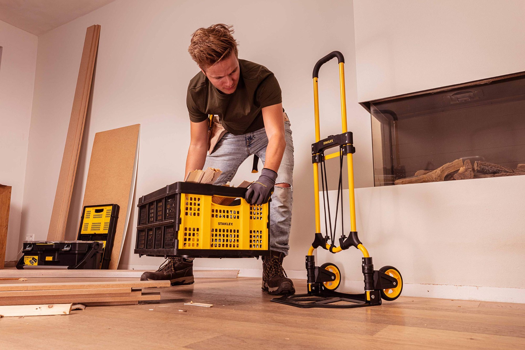 Xe đẩy Hàng Gấp Gọn Stanley FT509 Kèm Thùng đựng 50L, Tải Trọng 60kg