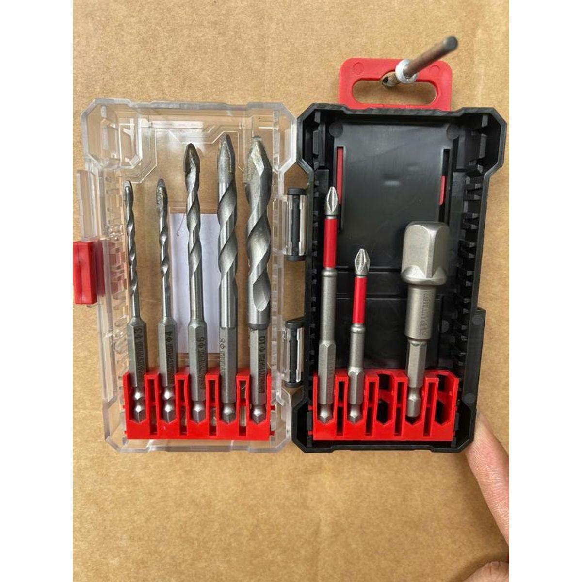 BỘ PHỤ KIỆN MŨI KHOAN/VÍT ĐUÔI 6.35 AMAXTOOLS - CBK8 - Điện Máy An Tools - Vít 6.35, Khoan