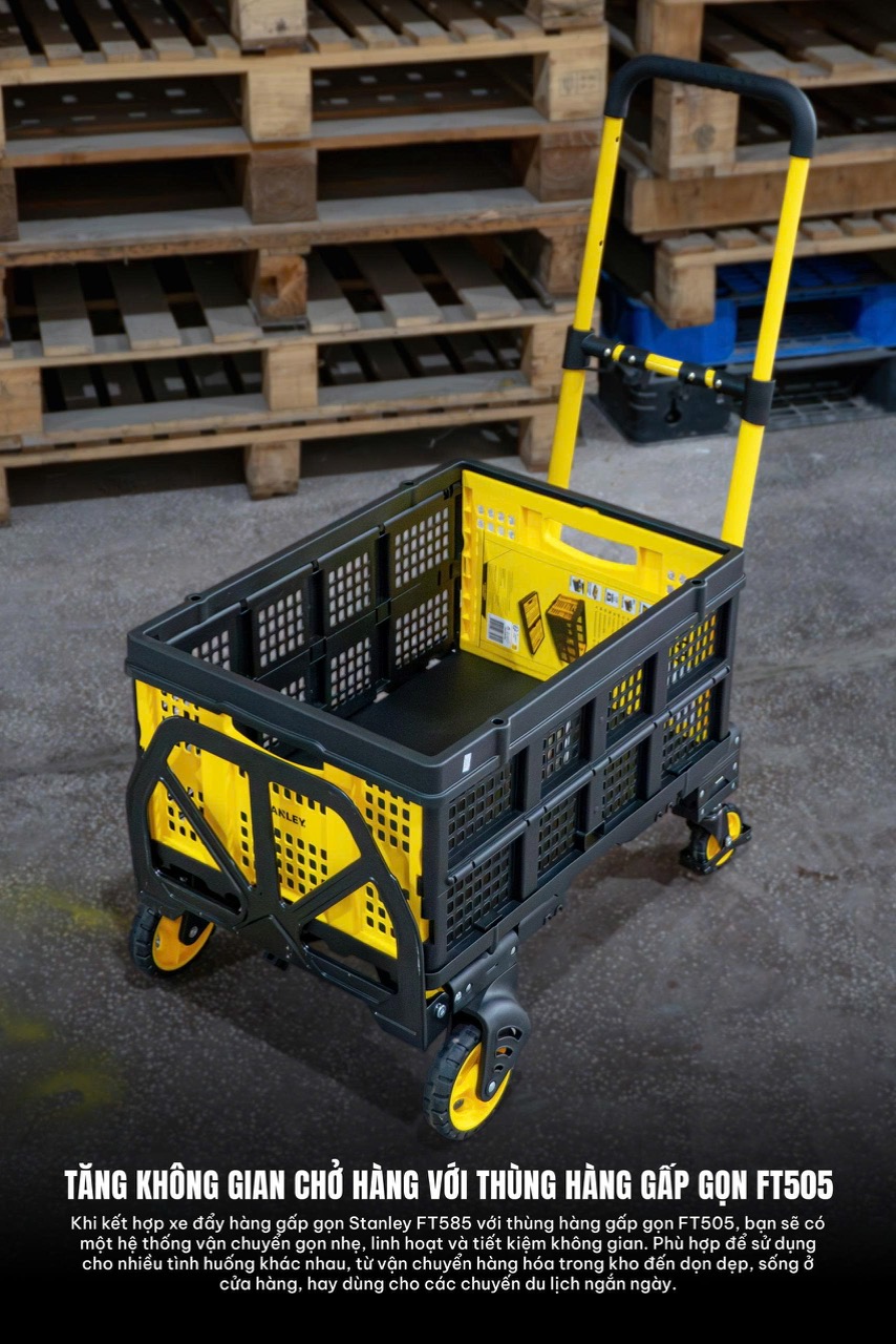 Xe Đẩy Đa Năng Gấp Gọn Stanley FT585 Chính Hãng, Tải Trọng 70/137Kg