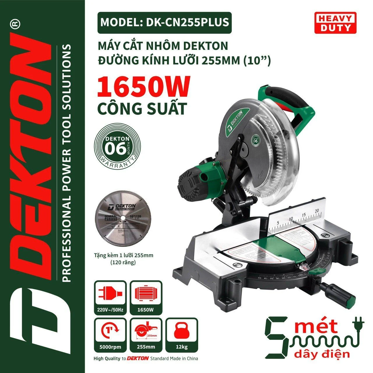 Máy Cắt Nhôm DEKTON DK-CN255PLUS | Bền Bỉ, Giá Tốt