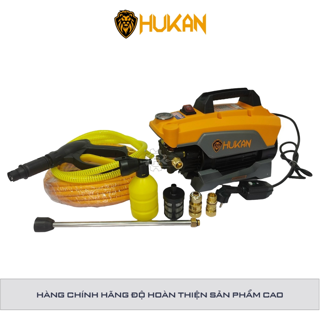 Máy Rửa Xe HUKAN HK-CWM2600,Có Chống Giật, Công Suất Lớn 2600W, Động Cơ Dây đồng Nguyên Chất