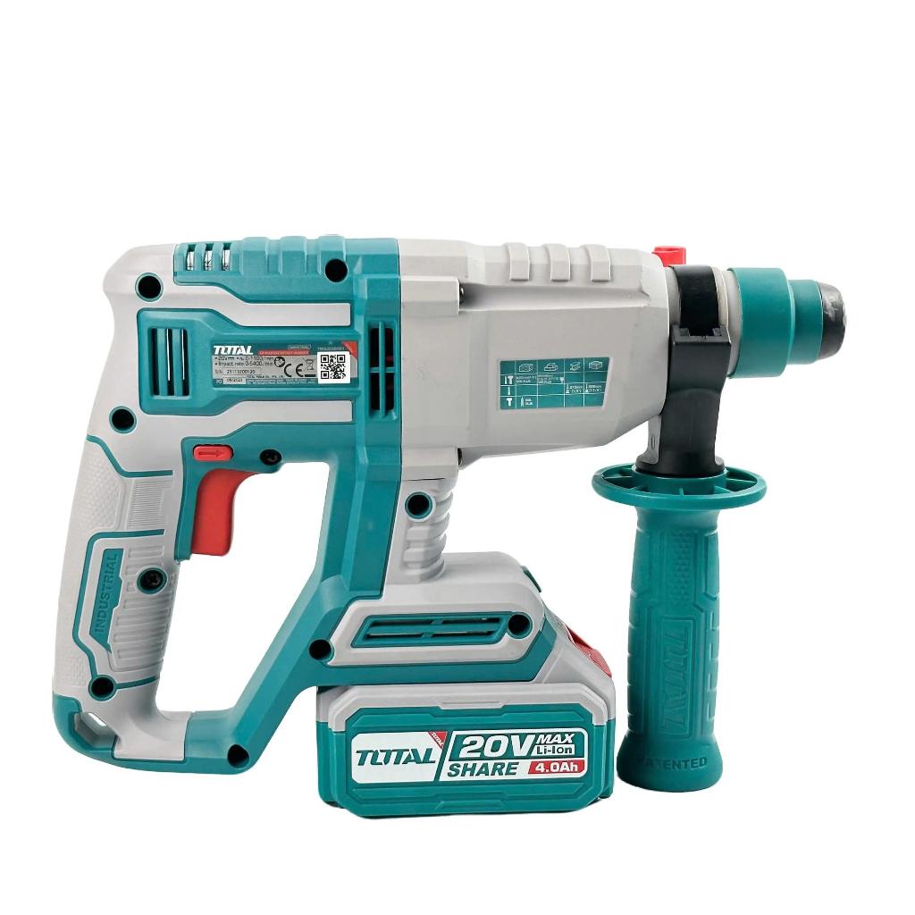 MÁY KHOAN ĐỤC BÊ TÔNG DÙNG PIN TOTAL 20V KO CHỔI THAN TRHLI2201/TRHLI20208