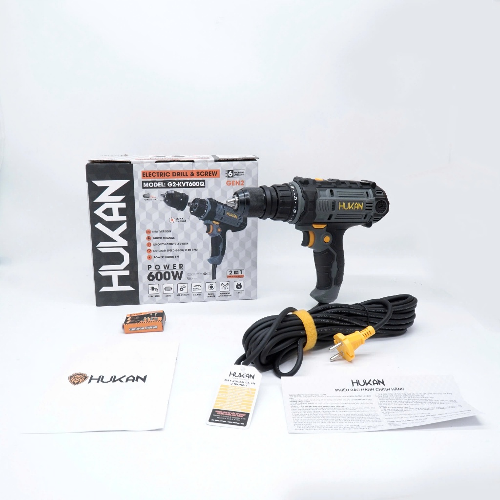 Máy Khoan Và Vít 2 Trong 1 Sử Dụng điện G2-KVT600Q, Dây điện Dài 8m, Phiên Bản Mới
