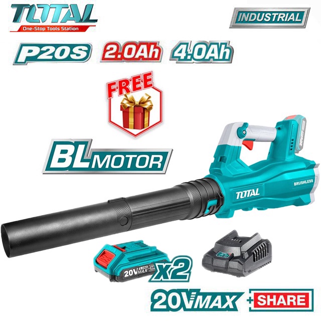 Máy Thổi Bụi / Thổi Lá Dùng Pin TOTAL 20V TABLI204282 Động Cơ Không Chổi Than