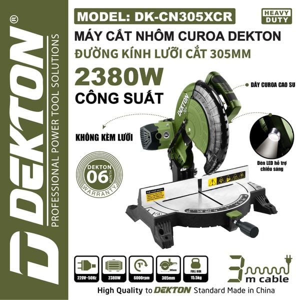 Máy Cắt Nhôm Gỗ 305MM DEKTON DK-CN305XCR