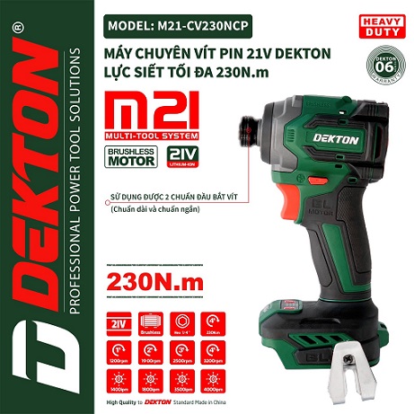Máy Chuyên Vít Dekton M21-CV230NCP Chính Hãng