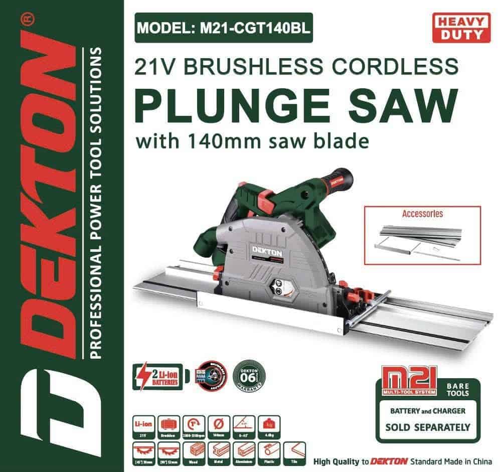Máy Cưa đĩa Trượt  140mm Dùng Pin 21V Dekton M21-CGT140BL