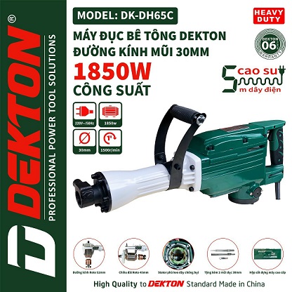 Máy đục Bê Tông DEKTON DK-DH65 | Dụng Cụ Chính Hãng AN TOOLS