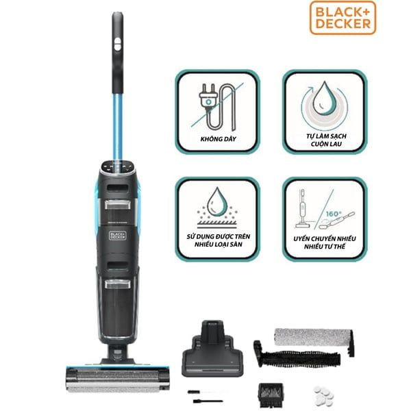 Máy Hút Bụi Lau Sàn Không Dây Black+Decker USA BXUVXA02 - 5 Chức Năng