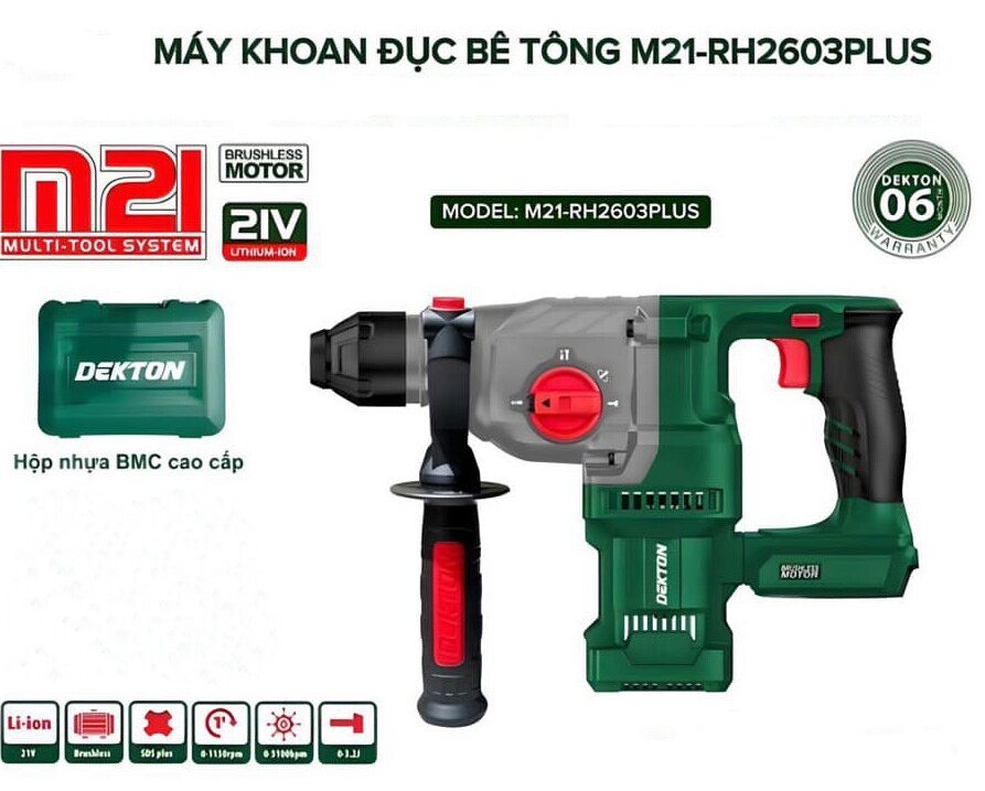 Máy Khoan Bê Tông Dekton DK-RH2603PLUS