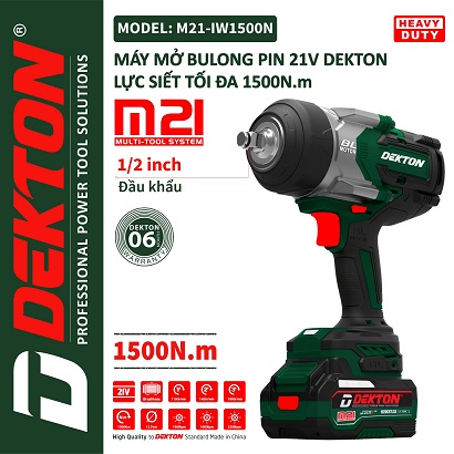 Máy Mở Bulong Pin Dekton M21-IW1500N