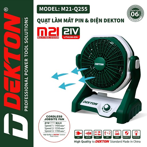 Quạt Pin DEKTON M21-Q255