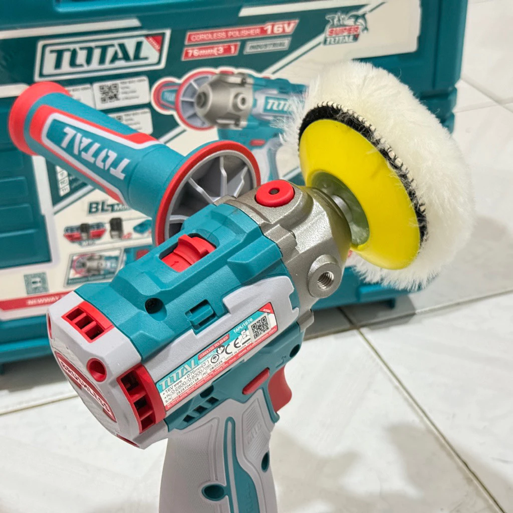 Máy đánh Bóng Cầm Tay Dùng Pin 16V Total TAPLI1676 ( Động Cơ Ko Chổi Than )