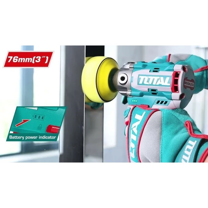 Máy đánh Bóng Cầm Tay Dùng Pin 16V Total TAPLI1676 ( Động Cơ Ko Chổi Than )