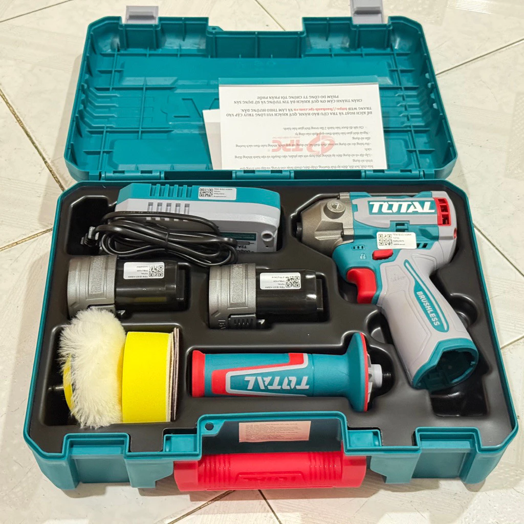 Máy đánh Bóng Cầm Tay Dùng Pin 16V Total TAPLI1676 ( Động Cơ Ko Chổi Than )